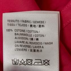 Pre Owned Balenciaga Pink Logo Print Cotton Oversized Shirt XS