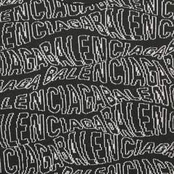 Pre Owned Balenciaga Black Logo Intarsia Stretch Knit Sweatshirt XS