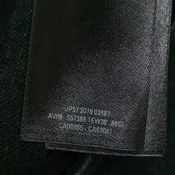 Pre Owned Balenciaga Navy Blue Embroidered Denim Jacket S