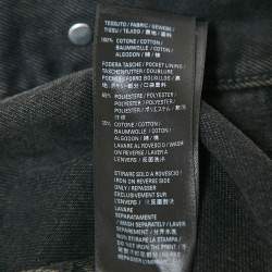 Pre Owned Balenciaga Black BB Spray Paint Denim Oversized Jacket XS