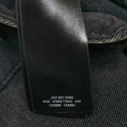 Pre Owned Balenciaga Black BB Spray Paint Denim Oversized Jacket XS