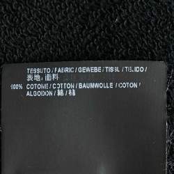 Pre Owned Balenciaga Black Logo Print Cotton Hooded Sweatshirt S