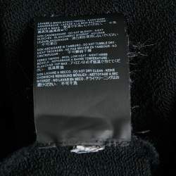 Pre Owned Balenciaga Black Logo Print Cotton Hooded Sweatshirt S