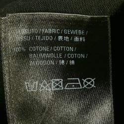 مملوكة مسبقًا تي شيرت بالنسياغا قطن أسود بطبعة الشعار مقاس صغير (إكس سمول)