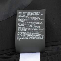 Pre Owned Balenciaga Black Nylon Double Breasted Blazer L