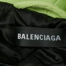 Balenciaga Blue Checked Cotton and Denim Layered Jacket S
