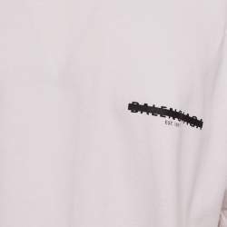 مملوكة مسبقًا تي شيرت بالنسياغا قطن جيرسي وردي فاتح مع طباعة لوجو سترايك آوت مقاس كبير