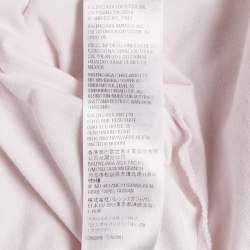 مملوكة مسبقًا تي شيرت بالنسياغا قطن جيرسي وردي فاتح مع طباعة لوجو سترايك آوت مقاس كبير