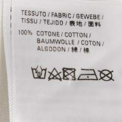 Pre Owned Balenciaga White Logo Print Jersey Oversized T-Shirt XS