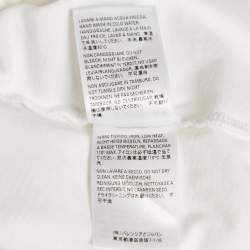 Pre Owned Balenciaga White Logo Print Jersey Oversized T-Shirt XS