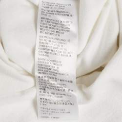 Pre Owned Balenciaga White Logo Print Jersey Crew Neck T-Shirt S