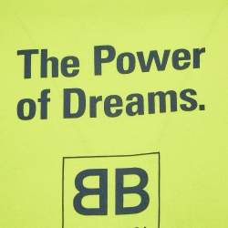 Pre Owned Balenciaga Neon Yellow Jersey The Power Of Dreams T-Shirt S