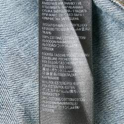 Balenciaga Unifit Blue Logo Pattern Denim Oversized Jacket S