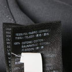 مملوكة مسبقًا Balenciaga Unisex Grey Logo Embroidery Cotton Knit Oversized Hoodie XS