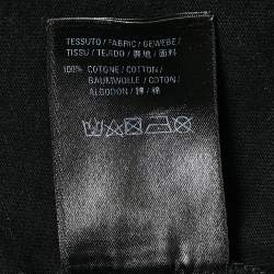Pre Owned Balenciaga Black Printed Cotton Crew Neck T-Shirt S