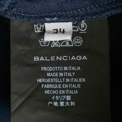 Balenciaga Blue Cotton Gabardine Pants L