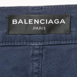 Balenciaga Blue Cotton Gabardine Pants L