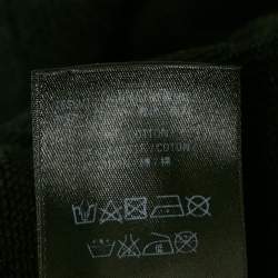 Balenciaga Black Logo Print Cotton Knit Oversized Hoodie S