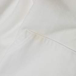 Balenciaga White Logo Paint Cotton Knit Oversized Hoodie M