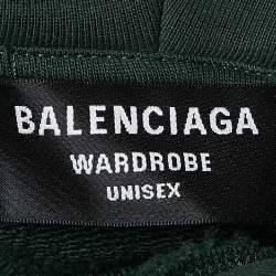 Balenciaga Green Copywrite Logo Print Cotton Hoodie L