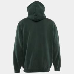 Balenciaga Green Copywrite Logo Print Cotton Hoodie L
