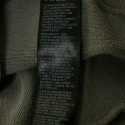 Pre Owned Balenciaga Grey Logo Embroidered Cotton Hoodie M