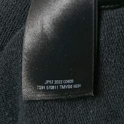 Balenciaga Black Logo Embroidery Cotton Distressed Hoodie S