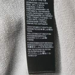 Balenciaga Grey Logo Embroidered Cotton Knit Sweat Shorts S