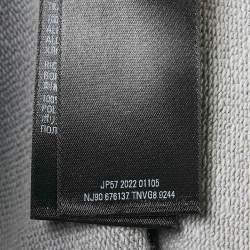 Balenciaga Grey Logo Embroidered Cotton Knit Sweat Shorts S