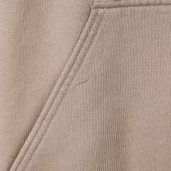 Pre Owned Balenciaga Unisex Brown Logo Embroidered Cotton Hooded Sweatshirt M