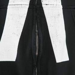 Balenciaga Black Distressed Cotton Archive Series Zip Up Hoodie XS