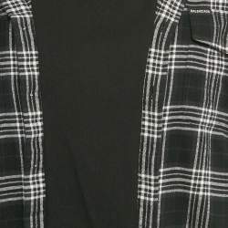 Balenciaga Black Checks Cotton Oversized Ttrompe L'œil Shirt M