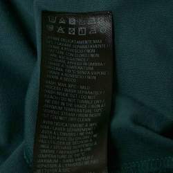 مملوكة مسبقًا Balenciaga Blue Logo Embroidered Jersey Oversized T-Shirt M