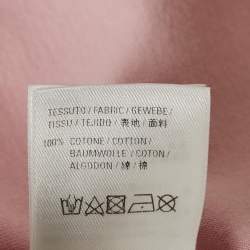 Pre Owned Balenciaga Pink Logo Print Jersey Crewneck T-Shirt M