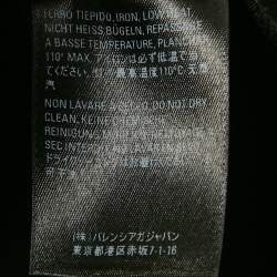 مملوكة مسبقًا Balenciaga Charcoal Black Logo Print Jersey Oversized T-Shirt L