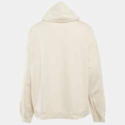 مملوكة مسبقًا Balenciaga Unisex Beige Retail Therapy Print Cotton Hoodie L