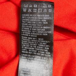 Pre Owned Balenciaga Unifit Red Logo Print Jersey Oversized T-Shirt L