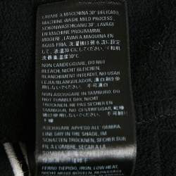 Pre Owned Balenciaga Unisex Black New York Embroidered Cotton Hoodie L