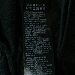 مملوكة مسبقًا Balenciaga Black Washed Tape Type Logo Print Cotton Distressed Hoodie Sweatshirt S