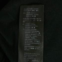 Pre Owned Balenciaga Black Logo Print Cotton Crew Neck Distressed Sweatshirt L