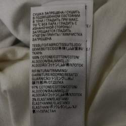 Balenciaga White Logo Print Cotton Full Sleeve Crew Neck T-Shirt L