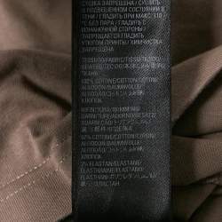 Pre Owned Balenciaga Unisex Beige Logo Print Oversized Long Sleeve T-Shirt M