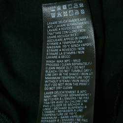 Pre Owned Balenciaga Black Printed Jersey Distressed Crew Neck T-Shirt L