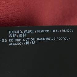 Balenciaga Red Logo Print Cotton Knit Crew Neck T-Shirt XS