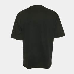 Balenciaga Black Logo Print Crew Neck Oversized T-Shirt XS
