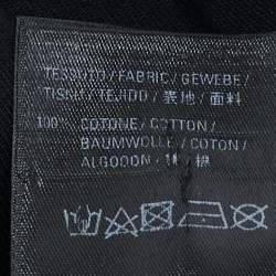 Balenciaga Black Logo Print Cotton Crew Neck T-Shirt S