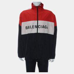 Balenciaga Colorblock Logo Windbreaker Jacket EU 34