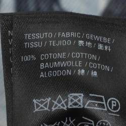 Pre Owned Balenciaga Blue Denim Graphic Print Jacket XXXS