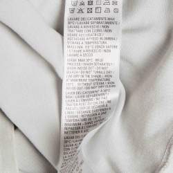 مملوكة مسبقًا Balenciaga Unisex Light Grey Logo Embroidered Jersey T-Shirt M