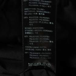 Balenciaga Black Polyester Double Layered Hooded Zip Front Jacket S